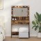 vidaXL Masă de toaletă Stejar fumuriu 79 x 41 x 135 cm Lemn compozit