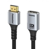 Cablu prelungitor HDMI 8K60Hz/4K120Hz T-M 0.5m brodat, kphdmfa005