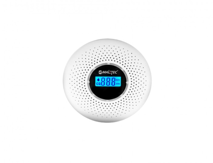 Detector de fum si monoxid de carbon Safesensor2000 2In1, afisaj LCD, wireless, MalTec 110634