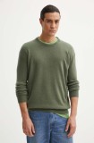 American Vintage pulover de lana barbati, culoarea verde, light, MRAX18AH24