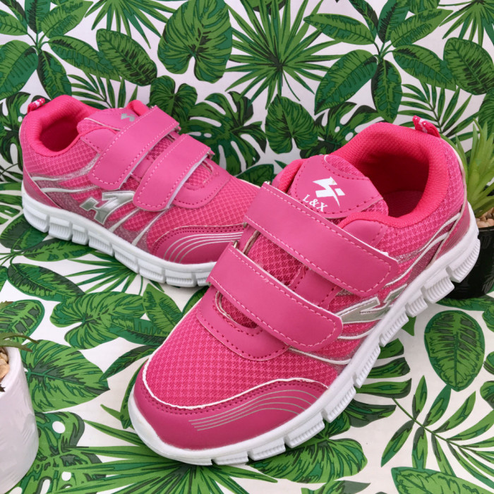 Adidasi roz cu scai pt fetite pantofi sport f usori 32 cod 0758