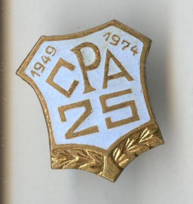 Insigna email la cald CPA ANIVERSARE - REALIZARI ROMANESTI - INDUSTRIE 1949-1974 foto