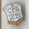 Insigna email la cald CPA ANIVERSARE - REALIZARI ROMANESTI - INDUSTRIE 1949-1974