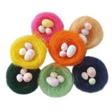 Accesorii creatie - sisal, cuib, cu 2 oua, Colorarte