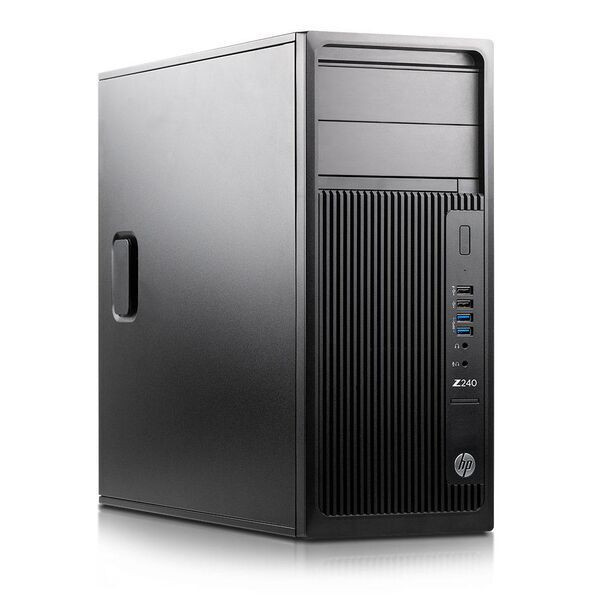 Unitate calculator Tower refurbished, Procesor I7 7700, Memorie RAM 16 GB, SSD 256 GB + HDD 1 TB, Placa video NVidia Quadro P400, DVDRW, HP Z240 Tower