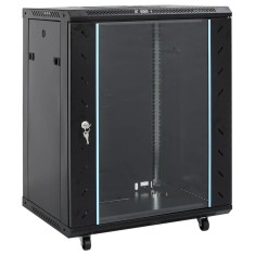 vidaXL Dulap de rețea cu depozitare Negru 60 x 60 x 80 cm Oțel