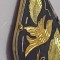 Pandantiv vintage intarsii aurii dama,medalion colier vintage ,bijuterie vintage