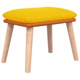 Cumpara ieftin Taburet, galben mustar, 45x29,5x35 cm, textil si piele eco