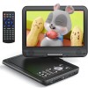 DVD Player Portabil cu Telecomanda, Ecran HD 10.5" 1024x600, Rotativ 270&deg;, Functie Memorie, USB, Card SD, AV, Jack 3.5mm, Incarcator Auto, Negru