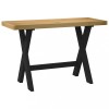Birou vidaXL NOAIN, lemn masiv pin, 120x50x75 cm, maro, picioare X, birou calculator, masa lucru