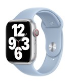 Cumpara ieftin Curea silicon,THD, compatibila Apple Watch 46 mm seria 10, Apple Watch SE 44 mm, M/L, Albastru Gheata
