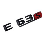 Emblema E 63_S Negru cu rosu, pentru spate portbagaj Mercedes, Mercedes-benz