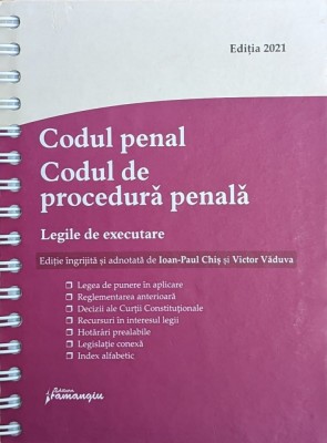 Codul Penal Codul De Procedura Penala - Colectiv , A792 foto