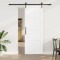 Ușă glisantă cu set de accesorii Alb 78x211 cm Lemn masiv Pin