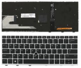 Tastatura laptop noua HP EliteBook 830 G5 Silver Frame Black Backlite US