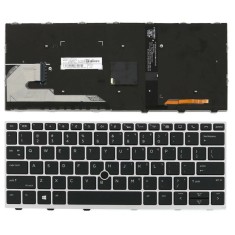 Tastatura laptop noua HP EliteBook 830 G5 Silver Frame Black Backlite US