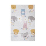 Covoras de joaca termic, Lorelli, din spuma XPE, design cu doua fete, pliabil, impermeabil, 120 x 180 cm, Buddies and Stars