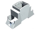 Carcasă pentru șină DIN, gri, 110x36,3x62mm, 2 module