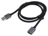 Cablu USB 3.0 A-A 1m negru gri, Vention