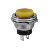 Buton FR NO 24x19mm galben fi16mm 3A 125V