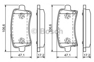 Set placute frana,frana disc CHEVROLET MALIBU (V300) (2012 - 2016) BOSCH 0 986 494 297 foto