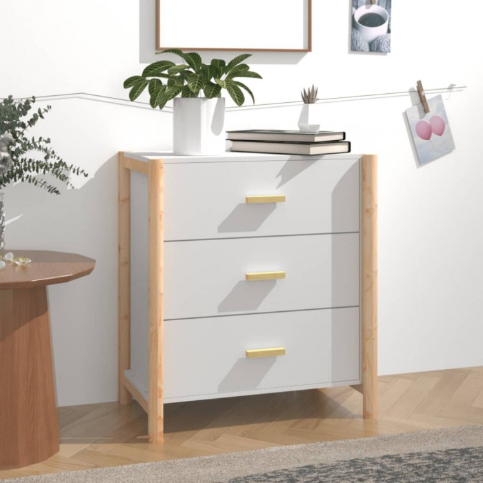 vidaXL Servantă, alb, 62x38x70cm, lemn prelucrat