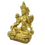 Cumpara ieftin Statueta cu Zeita Kuan Yin pe floare de lotus