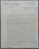 Scrisoare trimisa de un roman din Anglia, 1930, tratand subiecte personale si legate de prostitutie si antisemitism