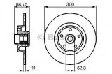 Disc frana RENAULT ESPACE IV (JK0/1) (2002 - 2015) BOSCH 0 986 479 276