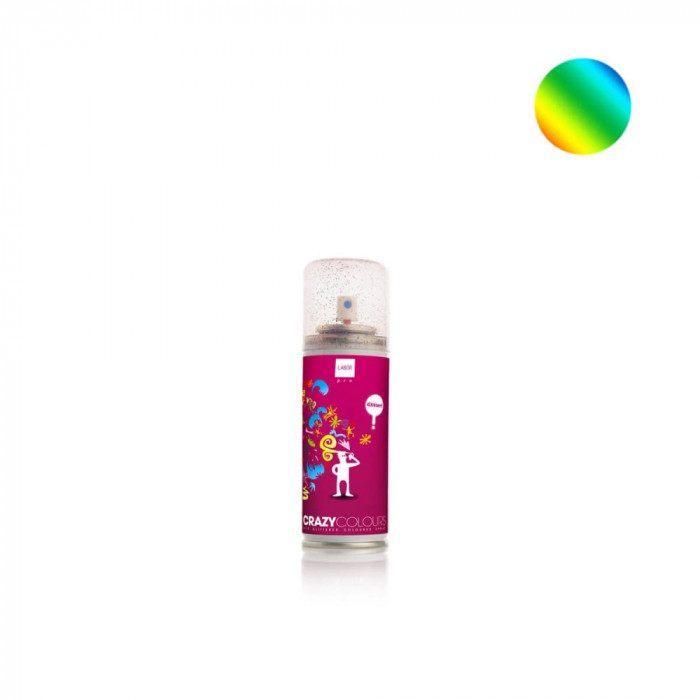 Spray colorant pentru par CRAZY COLOURS - colorare temporara -SCLIPICI MULTICOLOR