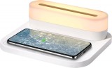 Incarcator Wireless cu lampa led Axeloni&reg;, statie de incarcare compatibila cu iPhone/Samsung/Huawei/Airpods, lampa de veghe detasabila pentru dormitor