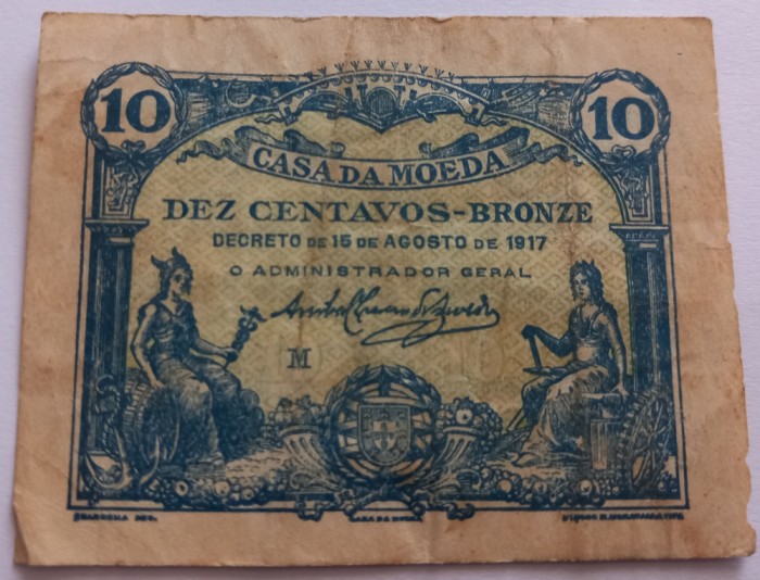 Portugalia , 10 Centavos 1917