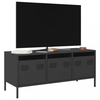 vidaXL Dulap TV, negru, 101,5x39x43,5 cm, oțel laminat la rece 851226 foto