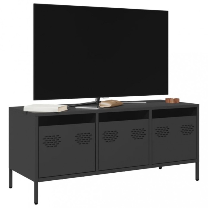 vidaXL Dulap TV, negru, 101,5x39x43,5 cm, oțel laminat la rece 851226
