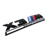 Emblema X3M Competition spate portbagaj BMW, Negru