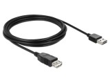 Cablu USB 2.0 DELOCK 3m USB A bilateral aurit 83372