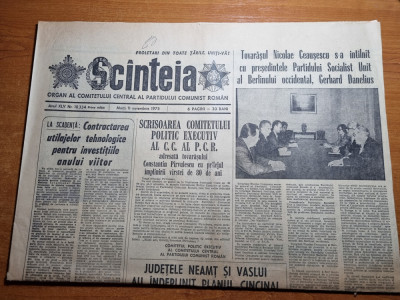 scanteia 11 noiembrie 1975-articol judetul cluj,timis,buzau foto