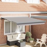 Paravan retractabil Gri deschis 350x250 cm