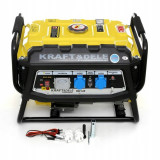 Generator curent 3.5kW 3500W 2x230V 12V motor benzina 7CP (KD148), Kraft&amp;Dele