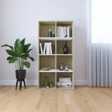 VidaXL Bibliotecă/Servantă, alb și stejar sonoma, 66x30x130 cm, PAL