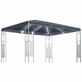 Pavilion cu șir de lumini LED, antracit, 400x300 cm, vidaXL