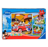 Cumpara ieftin Puzzle 3 in 1 - Clubul Mickey Mouse, 147 piese, Ravensburger