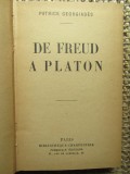 DE FREUD A PLATON -PATRICE GEORGIADES