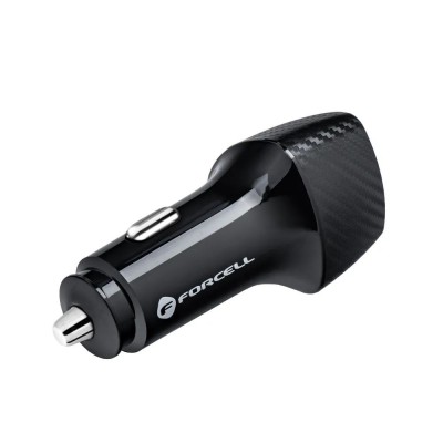 Incarcator auto Forcell F-energy carbon 2x type c 40w foto