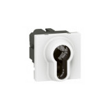 Key switch Mosaic-2-position-to be equipped cu european key barrel-2 module-alb, Legrand