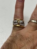 INEL AUR galben si alb 18K + 30 Diamante = 0.50ct - Deosebit - 11.5g. !