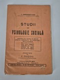 Carte veche C Dimitrescu Iasi Studii de psihologie sociala