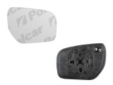 Geam oglinda exterioara cu suport fixare Renault Koleos (Y), 06.2008-2011, Stanga, incalzita; geam convex; cromat