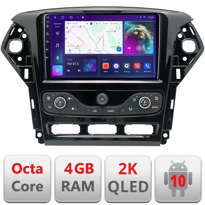 Navigatie Ford Mondeo 2011-2014 Android ecran Qled 2K Octa core 4+32 KIT-mondeo-nav-10+EDT-E409-2K CarStore Technology