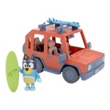 Bluey Figurina articulata Bluey cu vehicul Family Cruiser